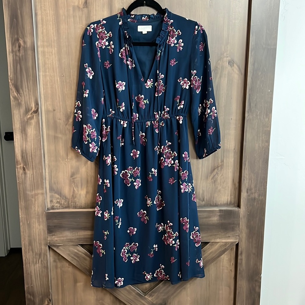 Loft floral midi dress